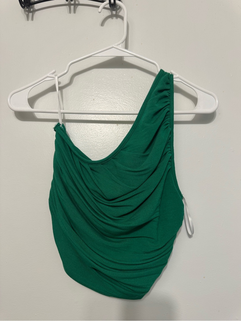 SHEIN Emerald One-Shoulder Draped Camisole